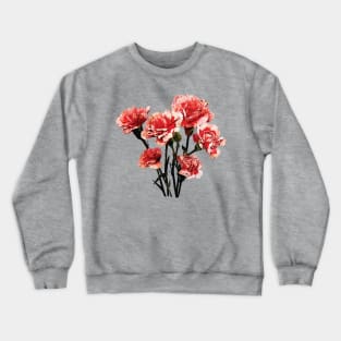 Carnations - Pink-Tipped Carnations Crewneck Sweatshirt